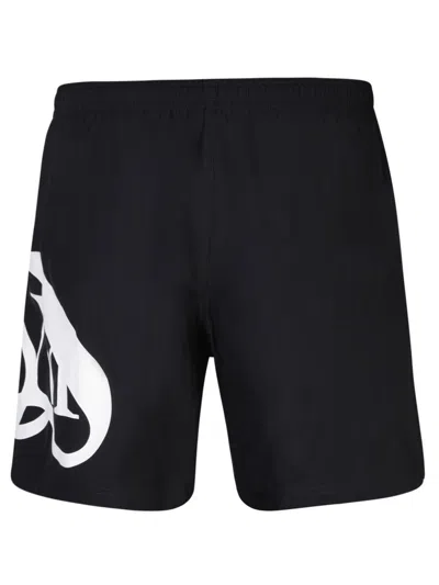 Alexander Mcqueen Shorts Da Mare Seal In Black