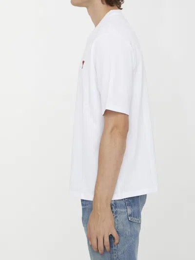 Shop Ami Alexandre Mattiussi Ami De Coeur T-shirt In White