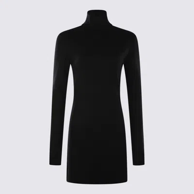 Shop Ami Alexandre Mattiussi Ami Paris Black Wool Dress