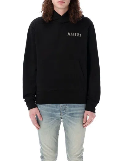 Shop Amiri Ma Baroque Logo Hoodie In Black