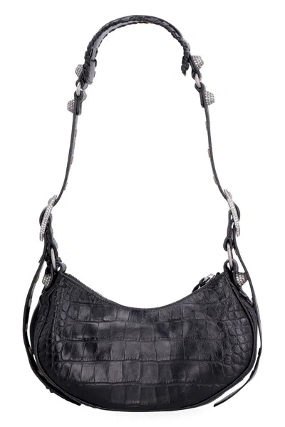 Shop Balenciaga Le Cagole Xs Shoulder Bag In Black
