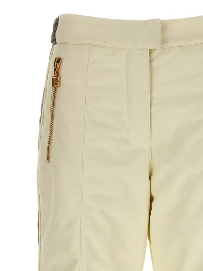 Balmain Ski Trousers Featuring Gold-tone Hardware In Neutral