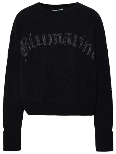 Shop Blumarine Black Alpaca Blend Sweater