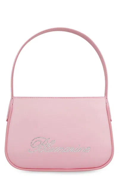 Shop Blumarine Satin Handbag In Pink