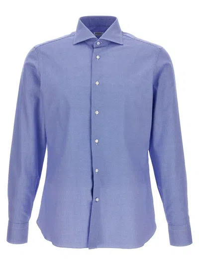 Shop Borriello Micro Operated Shirt In Blue
