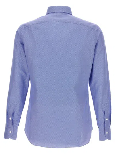 Shop Borriello Micro Operated Shirt In Blue