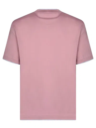 Shop Brunello Cucinelli T-shirts In Pink