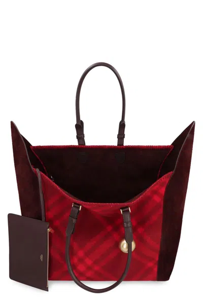 Shop Burberry Extra Large Shield Tote Bag In Red