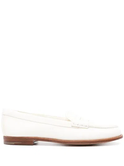 Shop Church's Leather Moccasins Shoes In White