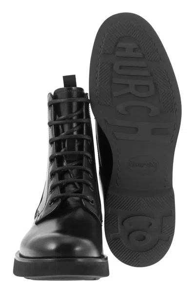 Shop Church's Nanalah L - Semi-gloss Calfskin Ankle Boot In Black