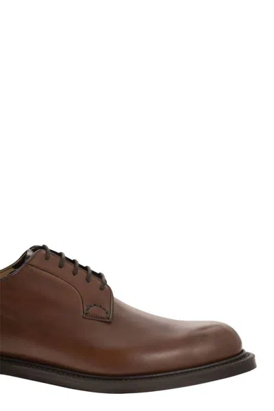 Church's Whole Cut Brown Derby With Artisanal Hand-stitching