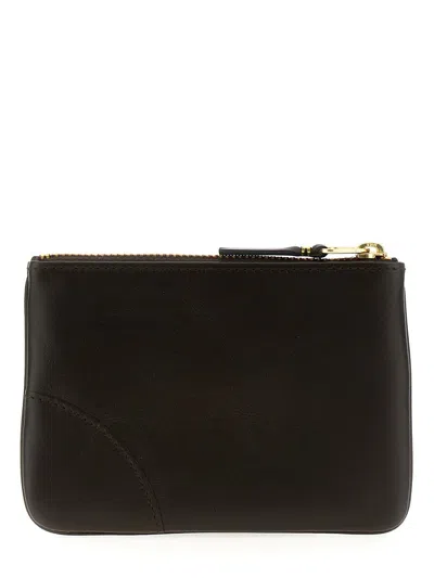 Shop Comme Des Garçons Logo Leather Wallet In Brown