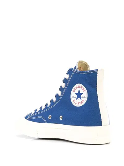 Shop Comme Des Garçons Play Sneakers With Heart In Blue