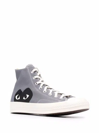 Shop Comme Des Garçons Play Sneakers With Heart In Grey