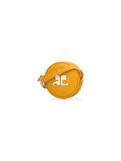 Courrèges Reedition Circle Mini Bag In Yellow