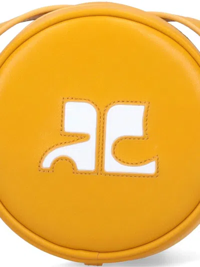 Courrèges Reedition Circle Mini Bag In Yellow