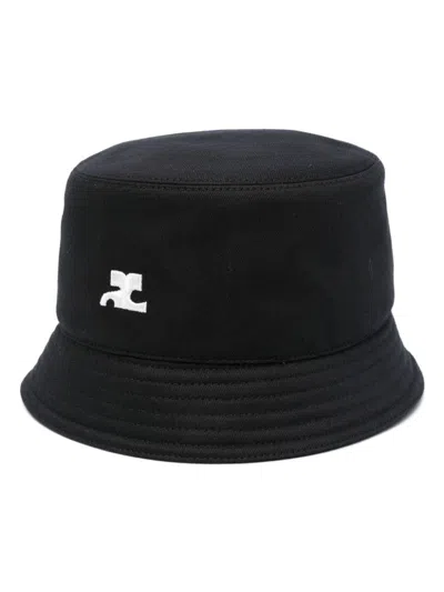 Shop Courrèges Bucket Hat In Black