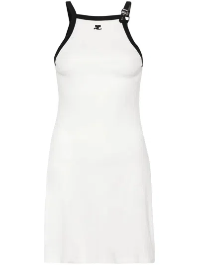 Shop Courrèges Buckle Dress Clothing In White