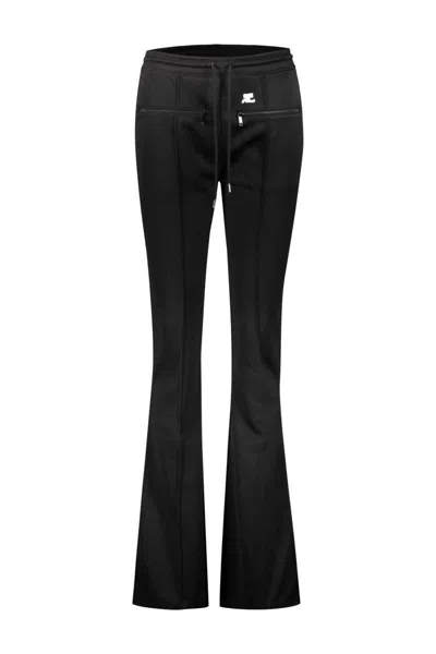 Shop Courrèges Interlock Tracksuit Pants Clothing In Black