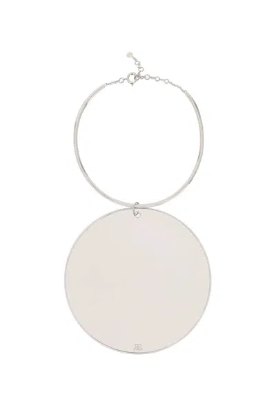 Shop Courrèges Courreges Mirror Charm Necklace In Multicolor