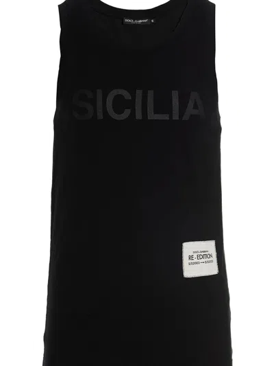 Shop Dolce & Gabbana 're-edition S/s 2003' Tank Top In Black