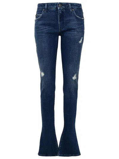 Shop Dolce & Gabbana Blue Cotton Jeans