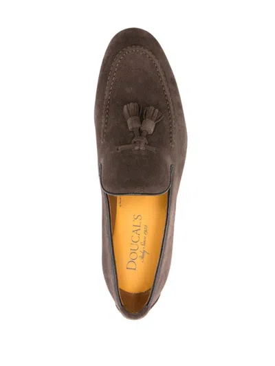Shop Doucal's Moccasin With Tassel Shoes In Brown