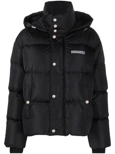 Shop Dsquared2 Logo Puffer Down Jacket In Black