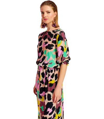 Shop Essentiel Antwerp Exultant Multicolored Midi Dress