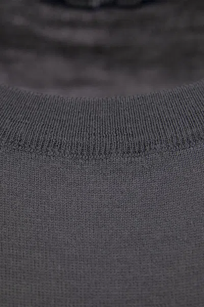 Shop Fedeli Wool Crew Neck In Anthracite