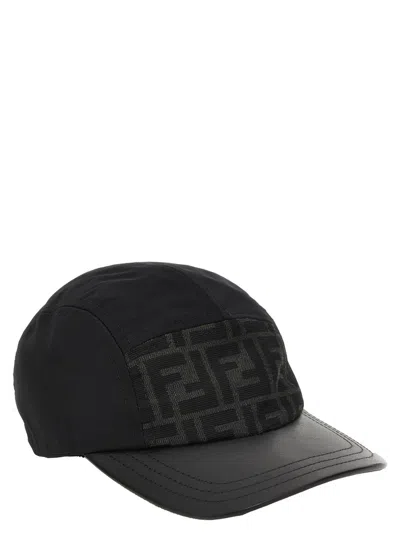 Shop Fendi Ff Jacquard Cap In Black