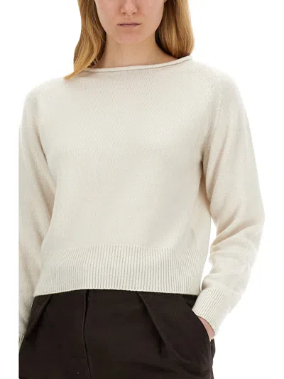 Shop Margaret Howell Cashmere Blend Sweater In White