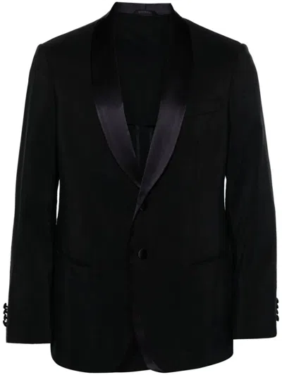 Shop Giorgio Armani Soho Tuxedo Jacket Clothing In Black