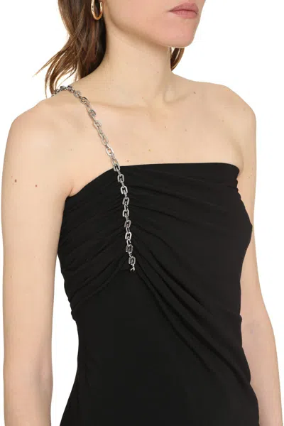 Shop Givenchy Draped One Shoulder Dress In Black