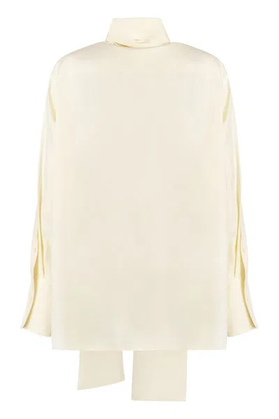 Shop Givenchy Silk Blouse In Panna
