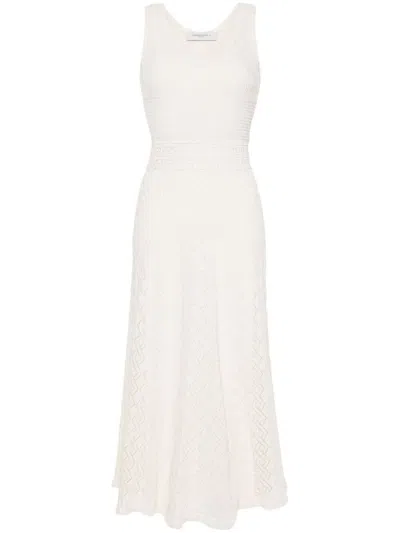 Shop Golden Goose Lowell Knit Maxi Dress Clothing In White