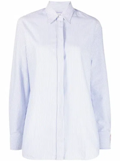 Shop Golden Goose Thin Striped Shirt Clothing In Blue