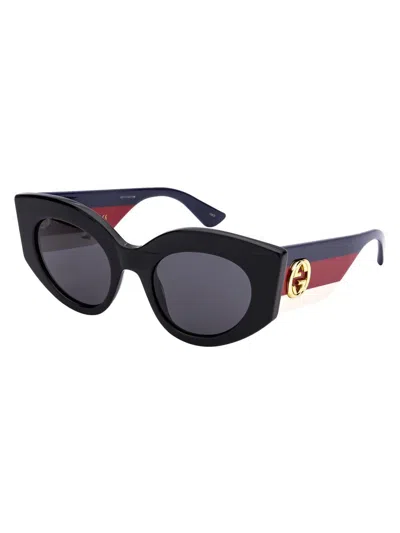 Shop Gucci Sunglasses In 001 Black Multicolor Grey