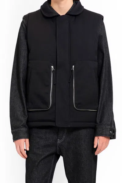 Shop Helmut Lang Waistcoats In Black