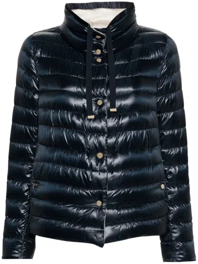 Herno Multicolor Reversible Jacket In Blue