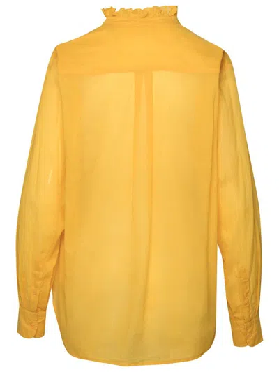 Shop Isabel Marant Étoile 'gamble' Yellow Cotton Shirt