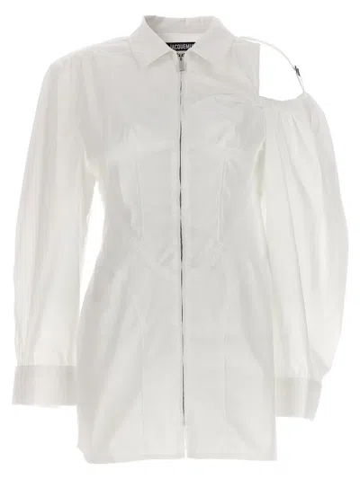 Shop Jacquemus 'la Robe Galliga' Dress In White