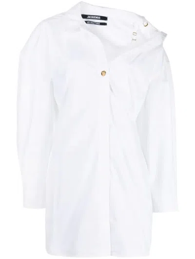 Shop Jacquemus Mini Chemise Dress Clothing In White