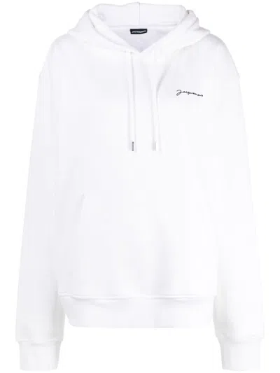 Shop Jacquemus Sweatshirt Le Sweatshirt Brode Clothing In White