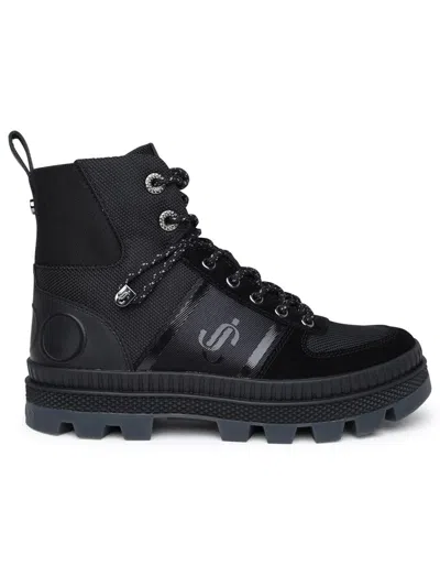 Shop Jimmy Choo Black Leather Blend Boot
