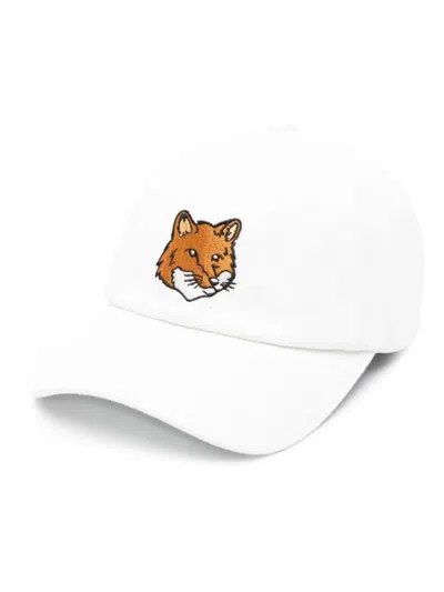 Shop Maison Kitsuné Fox-patch Hat Accessories In White