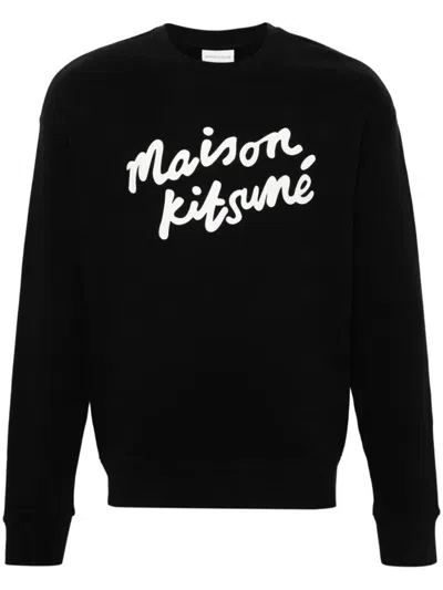 Shop Maison Kitsuné Handwriting Sweatshirt Clothing In Black