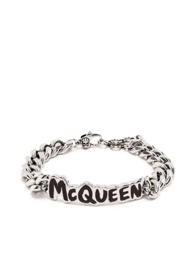 Shop Mcqueen Bracelets Jewellery In Black