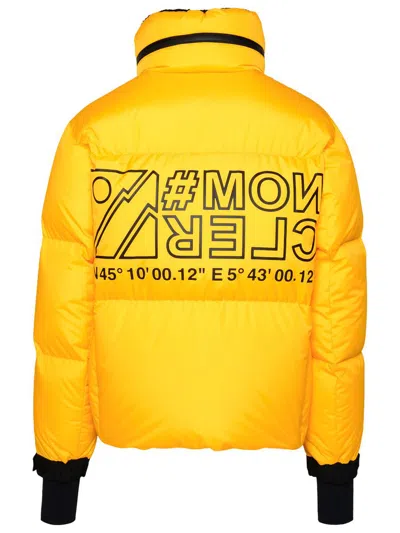Shop Moncler Grenoble 'vedos' Yellow Technical Nylon Down Jacket