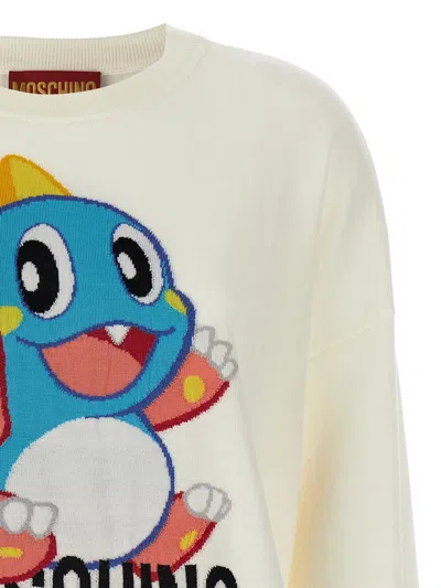 Shop Moschino 'bubble Bobble' Sweater In White